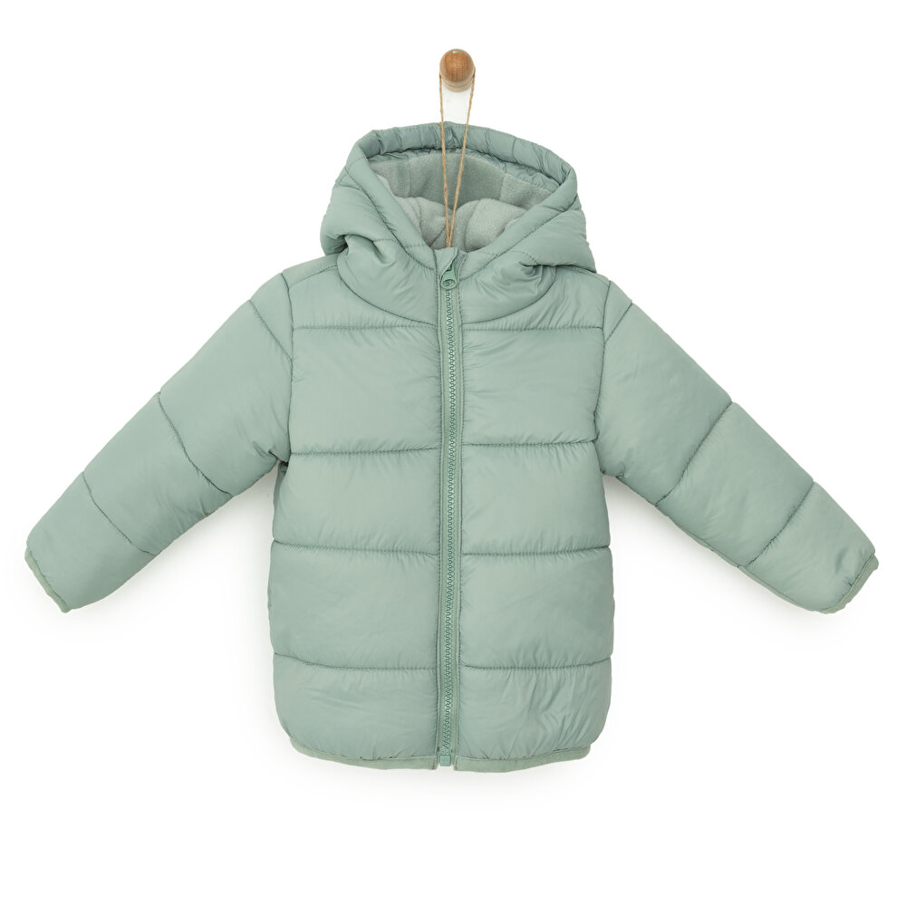 Basic Kulaklı Kapüşonlu Mont Kız Bebek