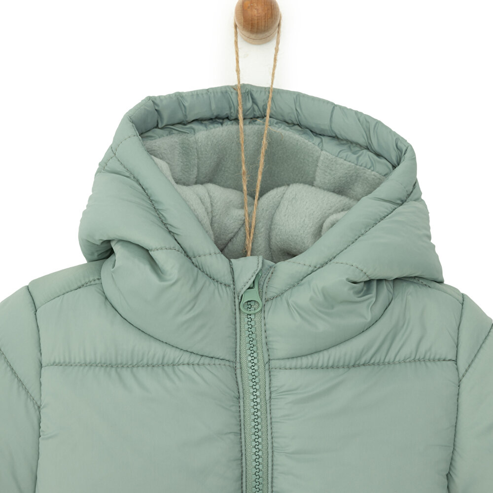 Basic Kulaklı Kapüşonlu Mont Kız Bebek