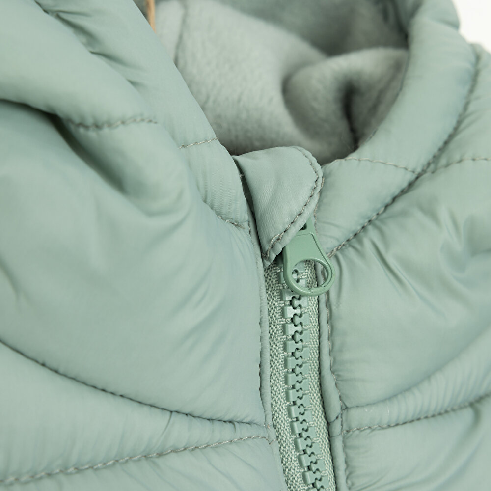 Basic Kulaklı Kapüşonlu Mont Kız Bebek