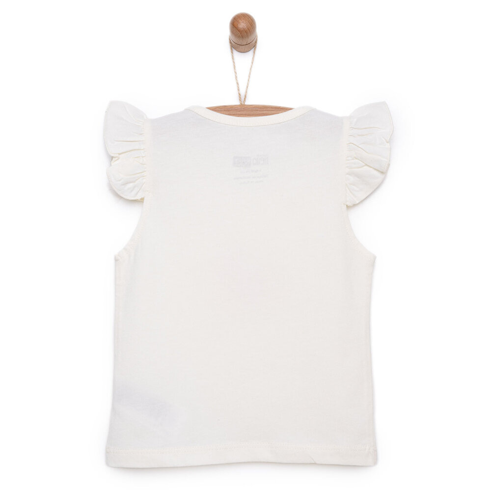 Basic Kuş Baskılı Atlet Tshirt Kız Bebek