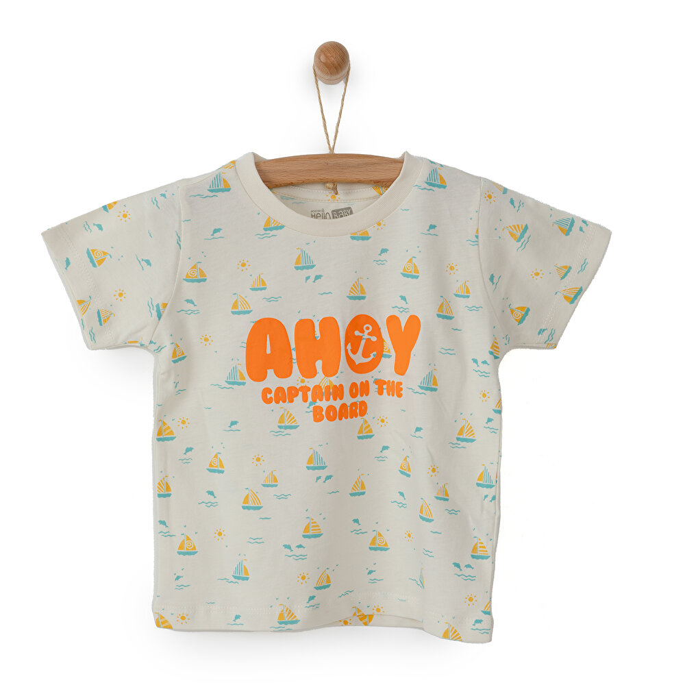 Basic Marin Baskılı Tshirt Erkek Bebek