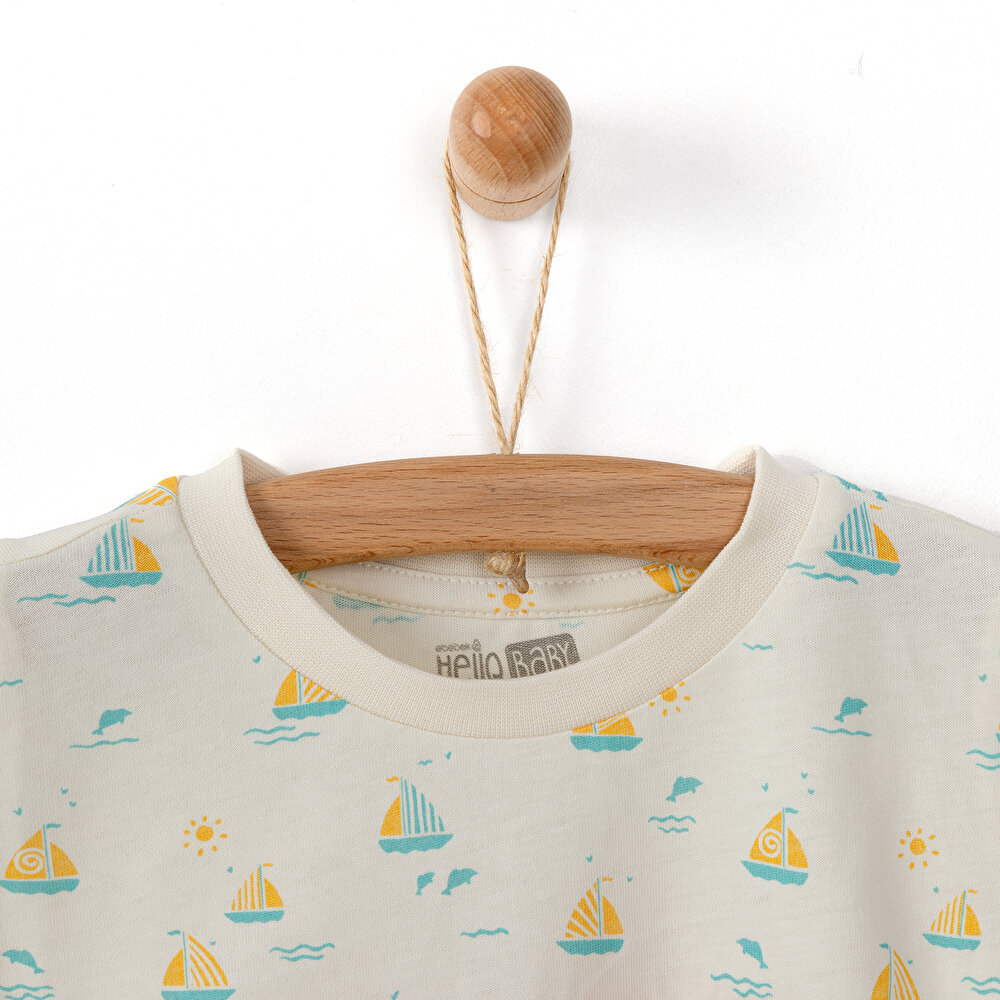 Basic Marin Baskılı Tshirt Erkek Bebek