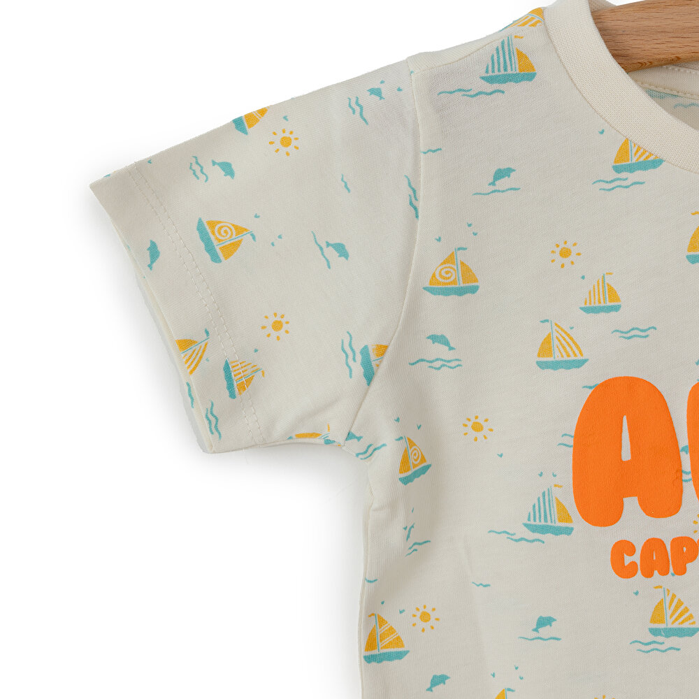 Basic Marin Baskılı Tshirt Erkek Bebek
