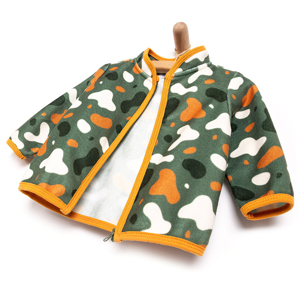 Basic Metraj Baskılı Polar Hırka Erkek Bebek