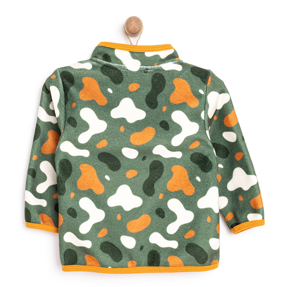 Basic Metraj Baskılı Polar Hırka Erkek Bebek