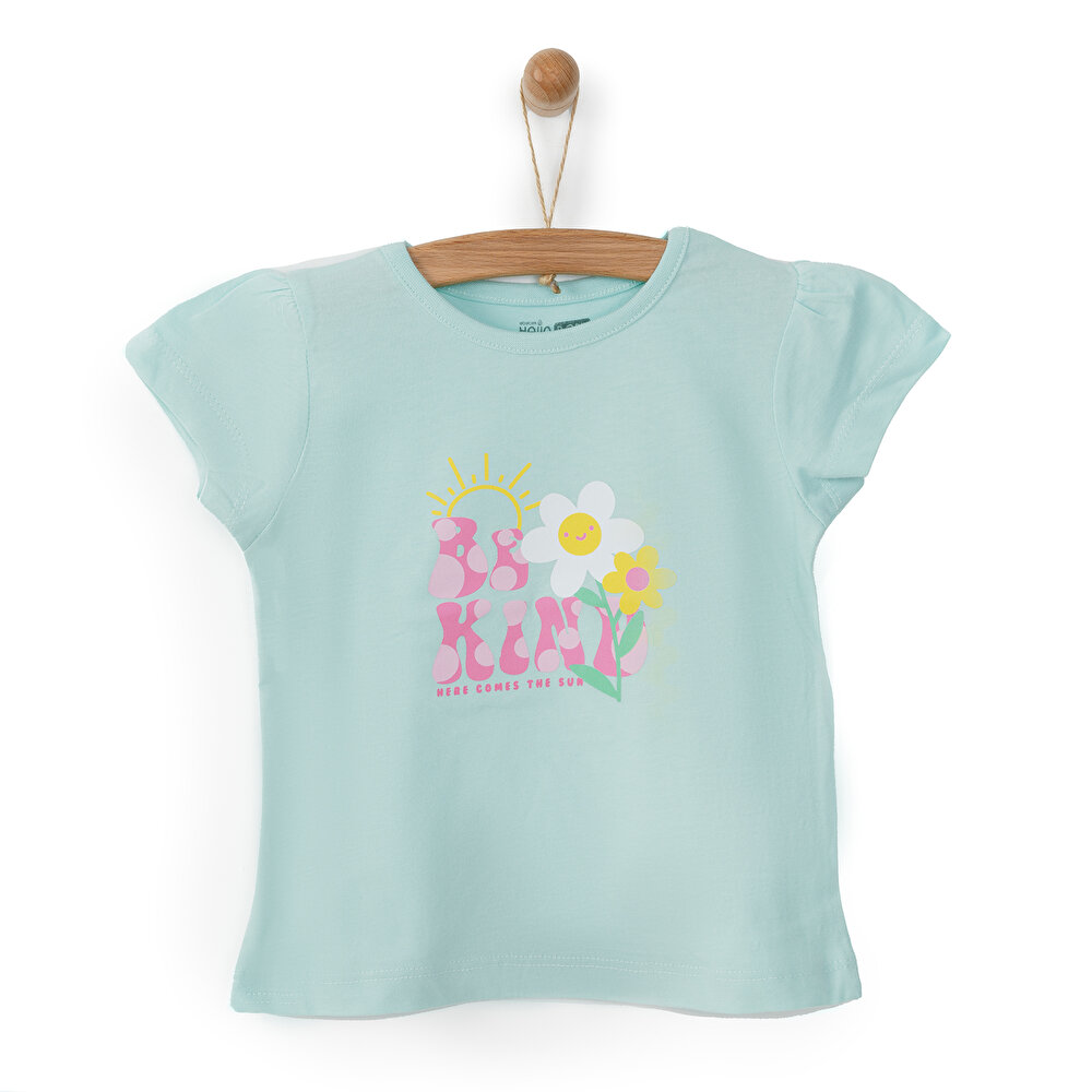 Basic Papatya Baskılı Tshirt Kız Bebek