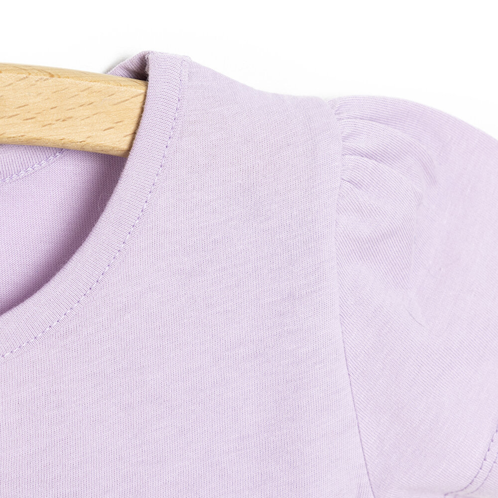 Basic Papatyalı Yazı Baskılı Tshirt Kız Bebek