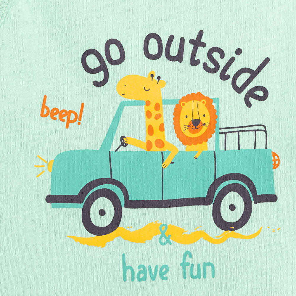 Basic Safari Baskılı Atlet-Şort Erkek Bebek