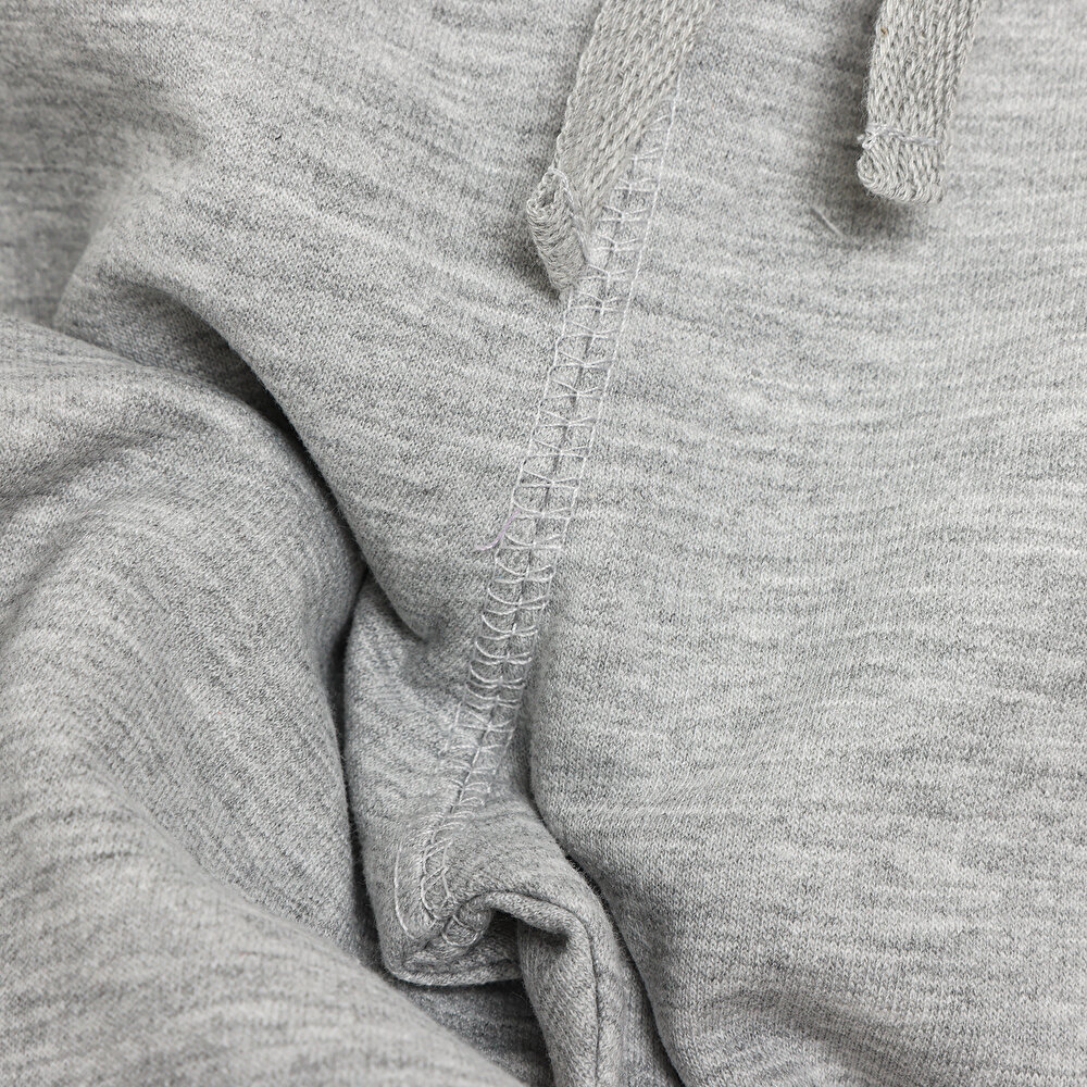 Unisex Bebek Eşofman Alt Şardonlu İki İplik Ribanalı Gri Melanj