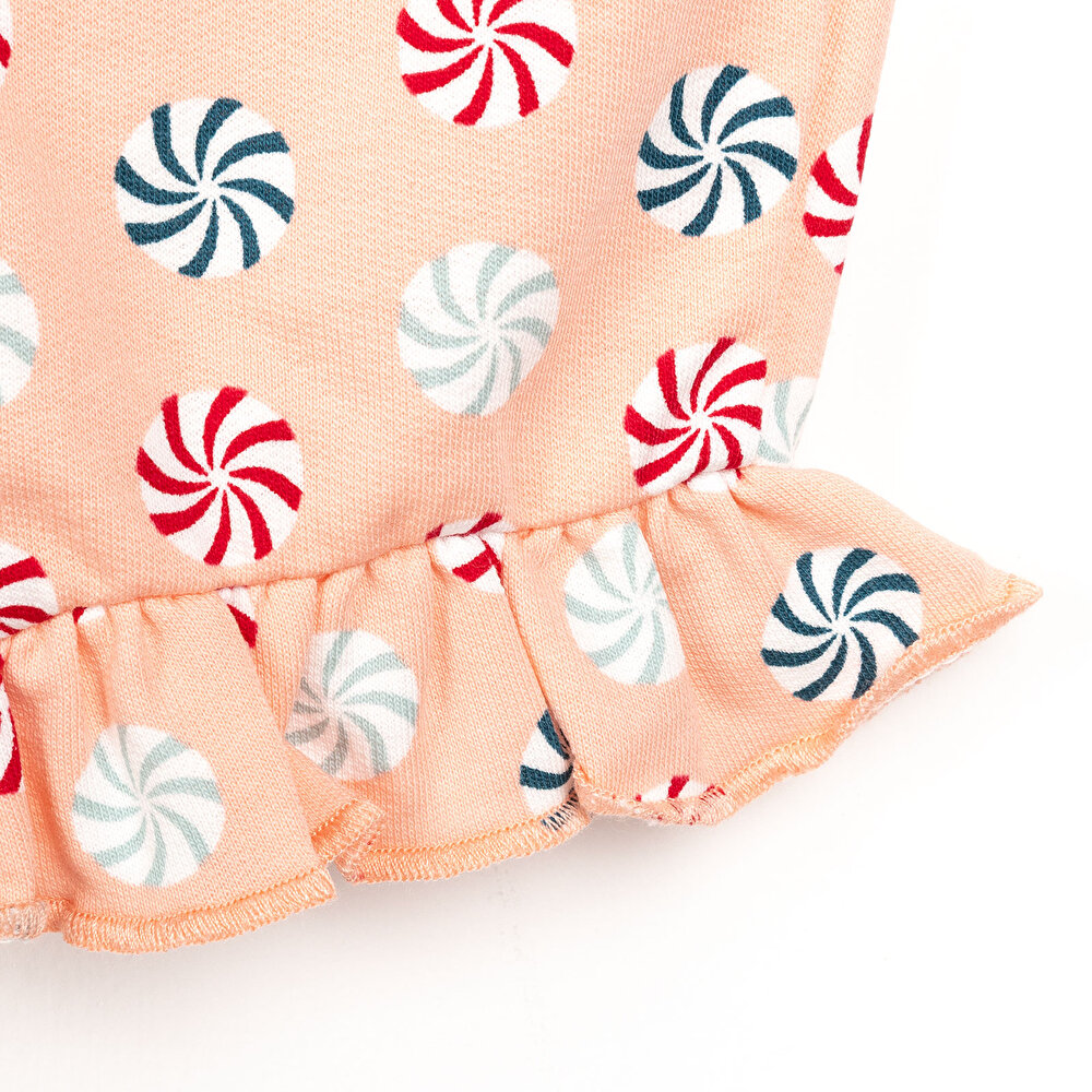 Basic Sirk Temalı Fırfırlı Atlet-Şort Kız Bebek