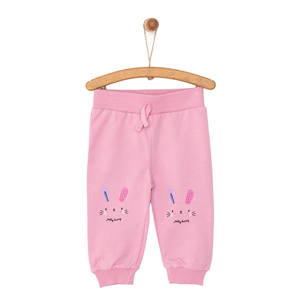 Basic Tavşan Baskılı Az Şardonlu Eşofman Alt Unisex