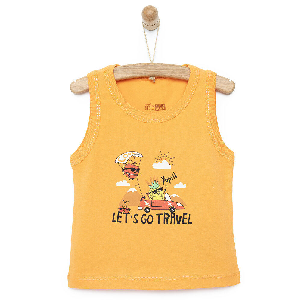 Basic Travel Baskılı Atlet Tshirt Erkek Bebek