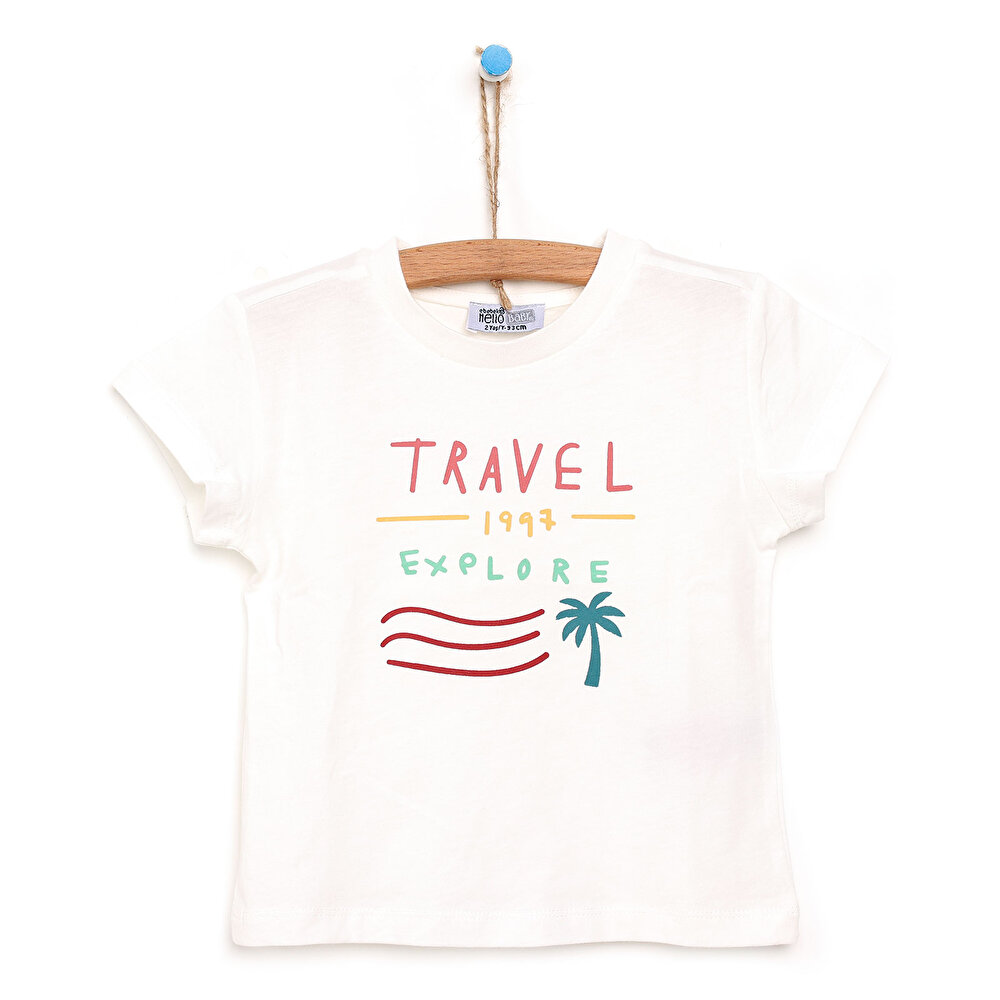 Basic Travel Baskılı Tshirt Erkek Bebek