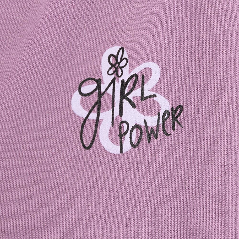 Basic Üç İplik Baskılı Eşofman Alt Kız Bebek