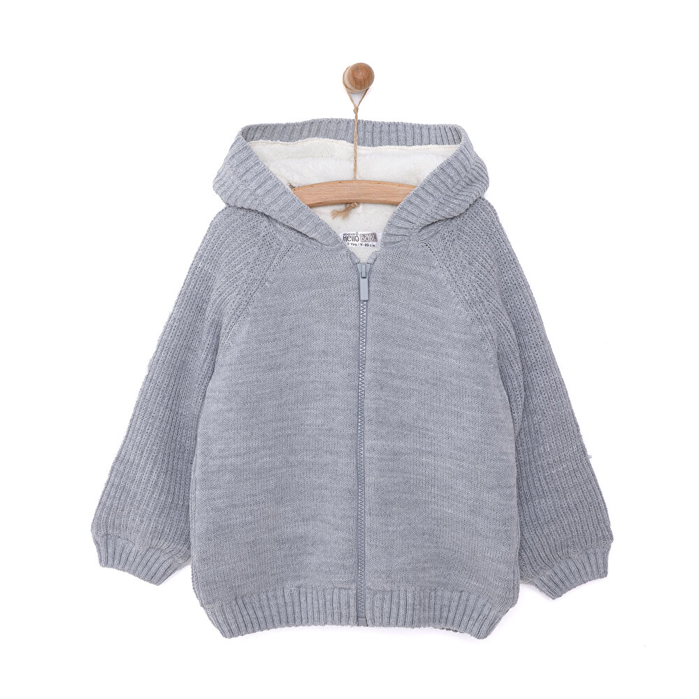Basic Unisex Peluş Triko Hırka Unisex