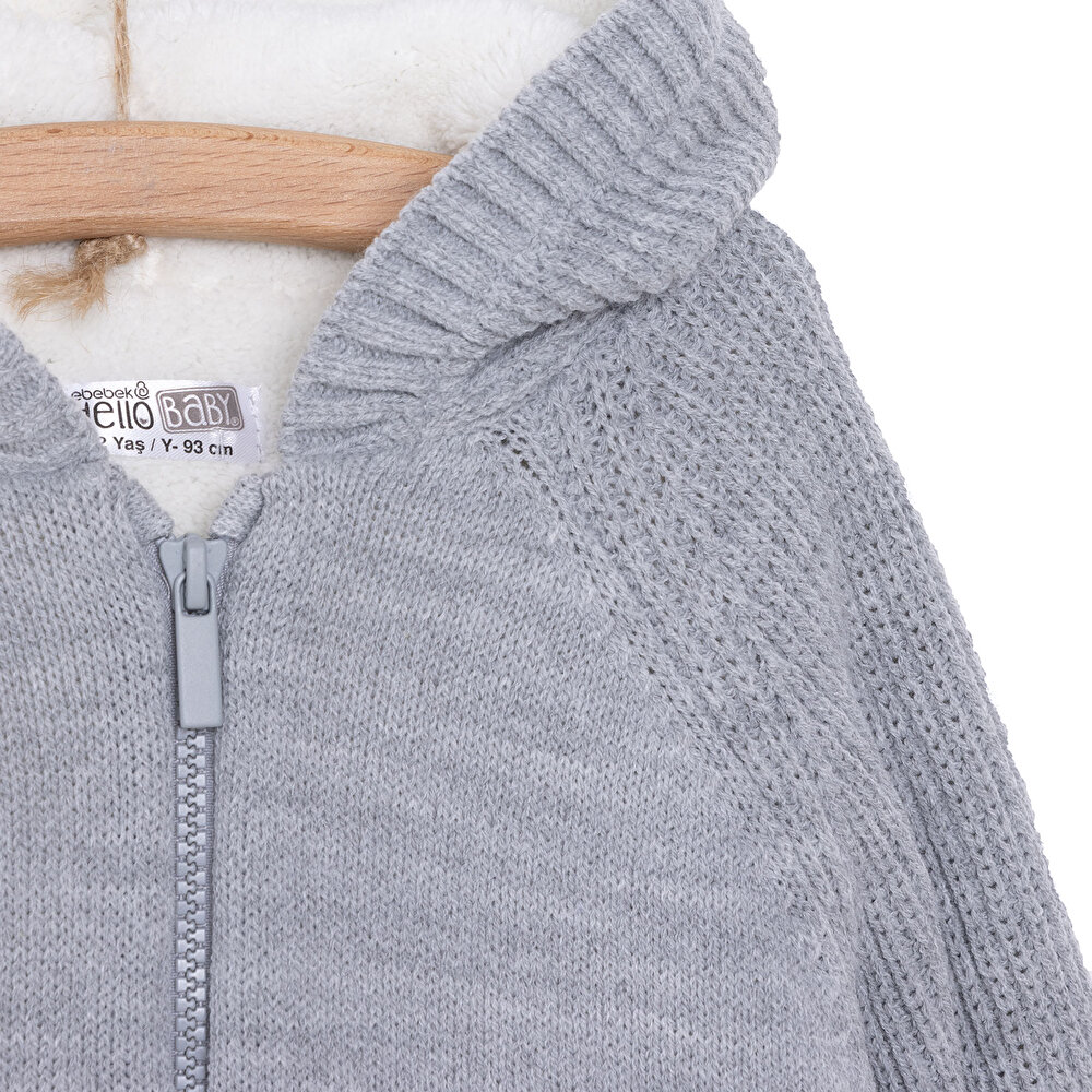 Basic Unisex Peluş Triko Hırka Unisex