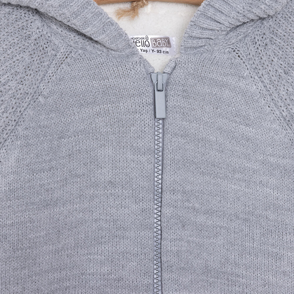 Basic Unisex Peluş Triko Hırka Unisex