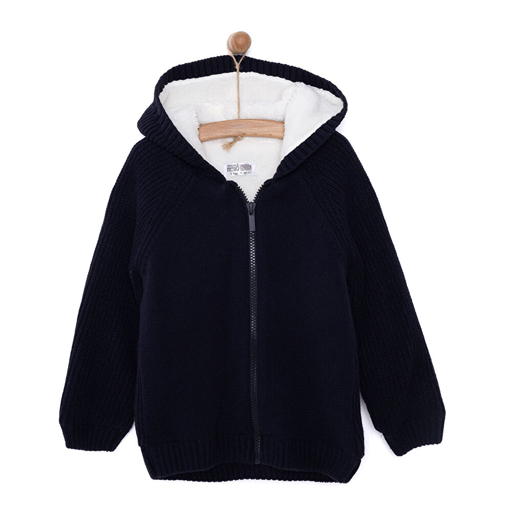 Basic Unisex Peluş Triko Hırka Unisex