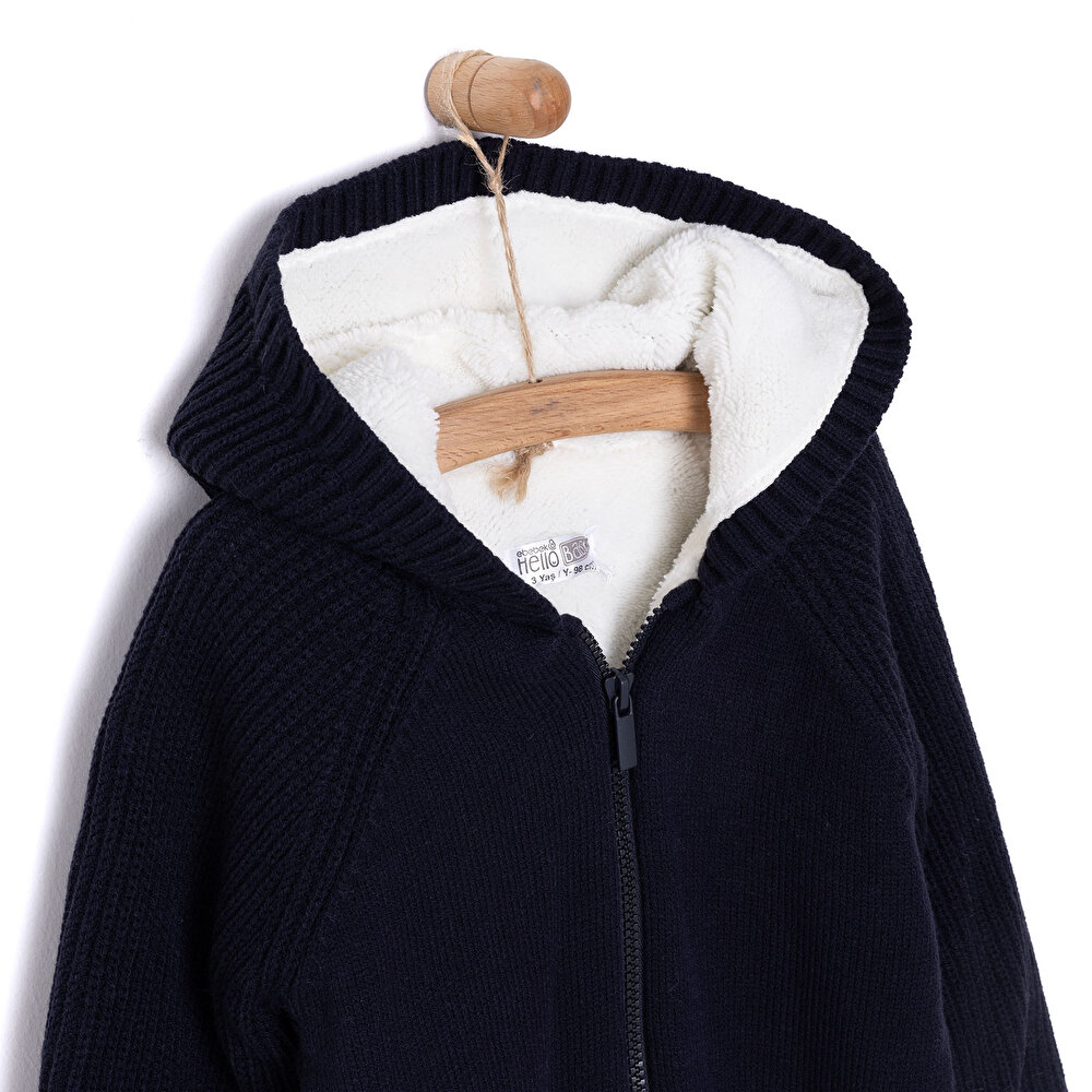 Basic Unisex Peluş Triko Hırka Unisex