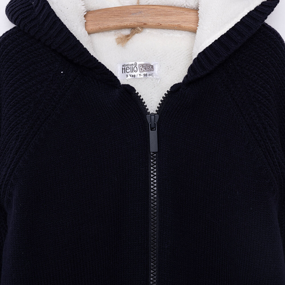 Basic Unisex Peluş Triko Hırka Unisex