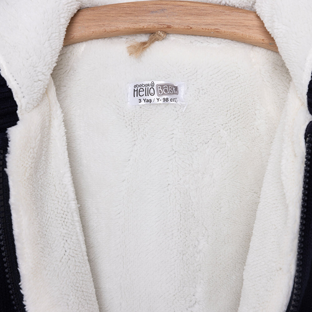 Basic Unisex Peluş Triko Hırka Unisex