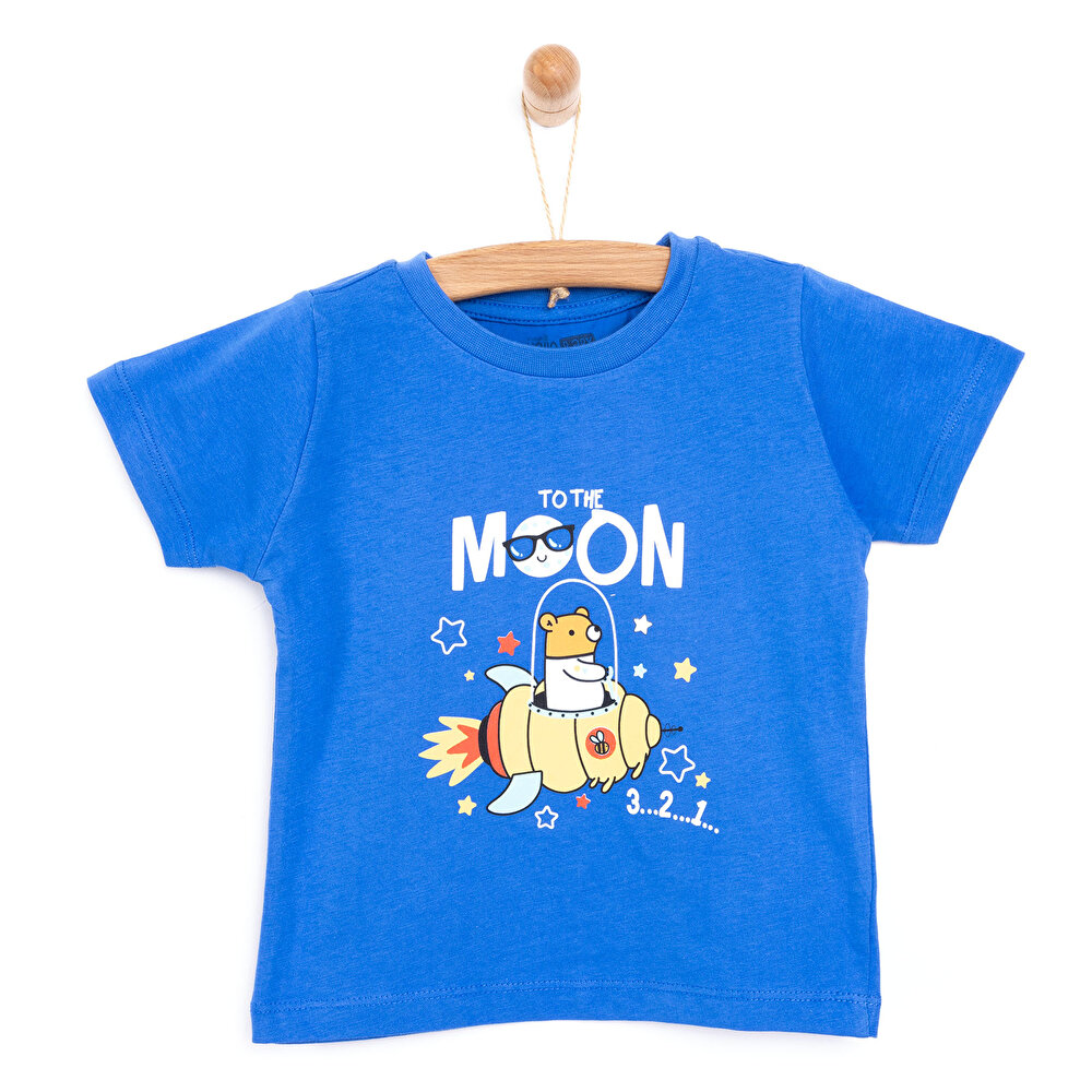 Basic Uzay Gemisi Baskı Tshirt Erkek Bebek