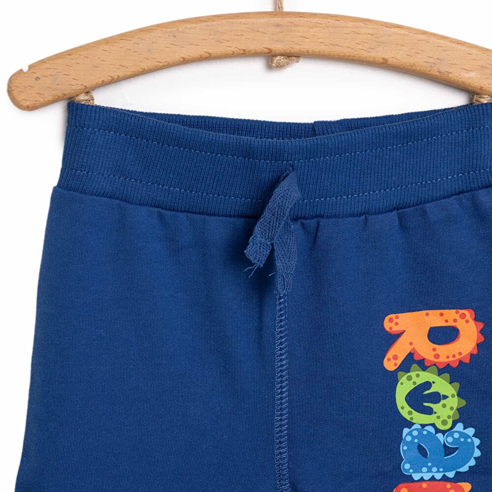 Basic Yazı Baskılı Az Şardonlu Eşofman Alt Erkek Bebek