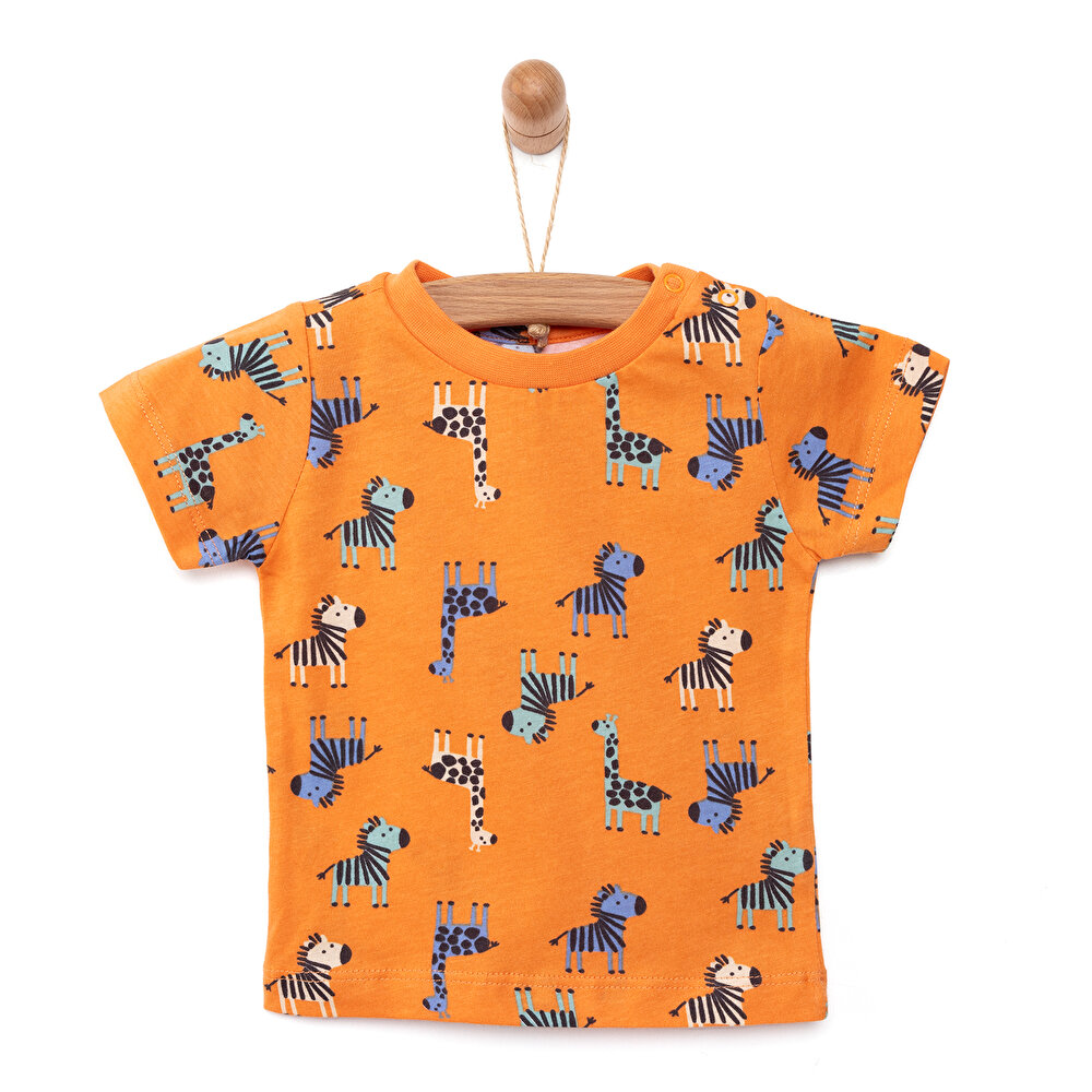 Basic Zebra Baskılı Tshirt Erkek Bebek