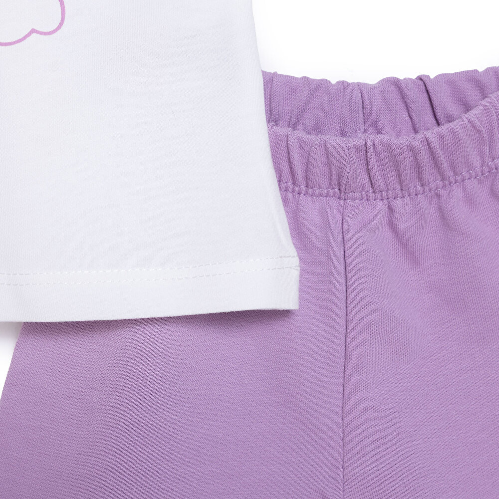 Baskılı 2 ip Yenidoğan Kız Tshirt-Şort Kız Bebek