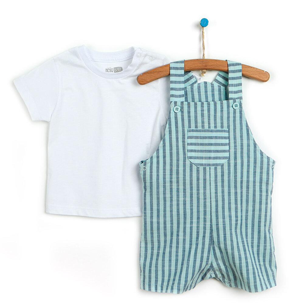 Beach Party Salopet-Tshirt Erkek Bebek