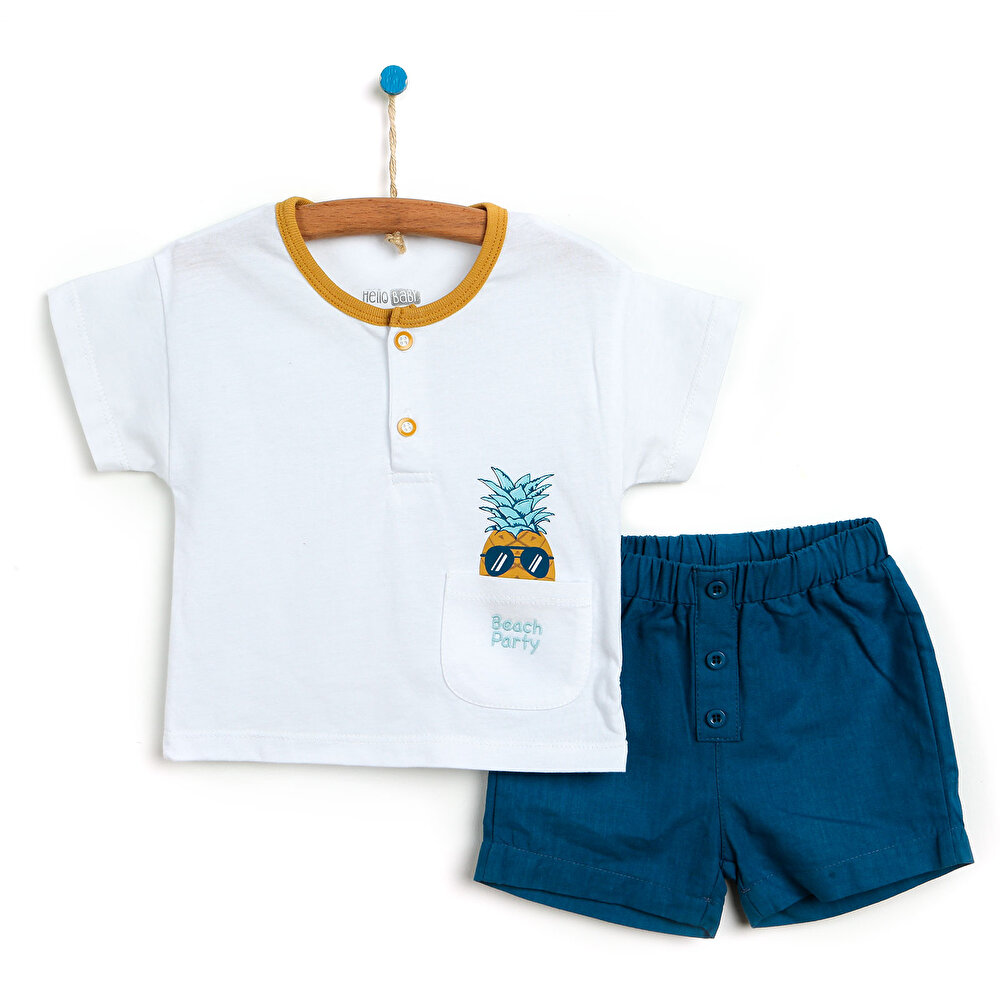 Beach Party Tshirt-Şort Erkek Bebek