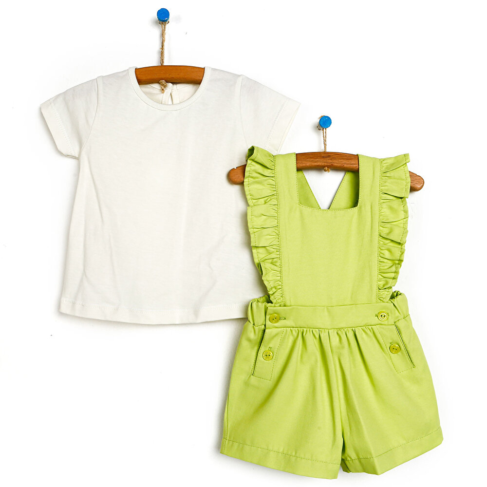 Summer Princess Şort Salopet-Tshirt Takım Kız Bebek