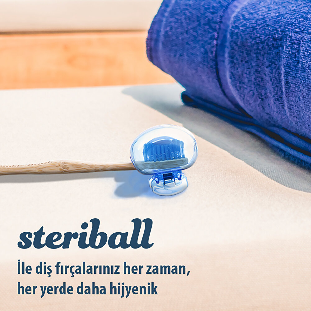 Bebek Antibakteriyel Koruyuculu Diş Fırça Kabı Mavi