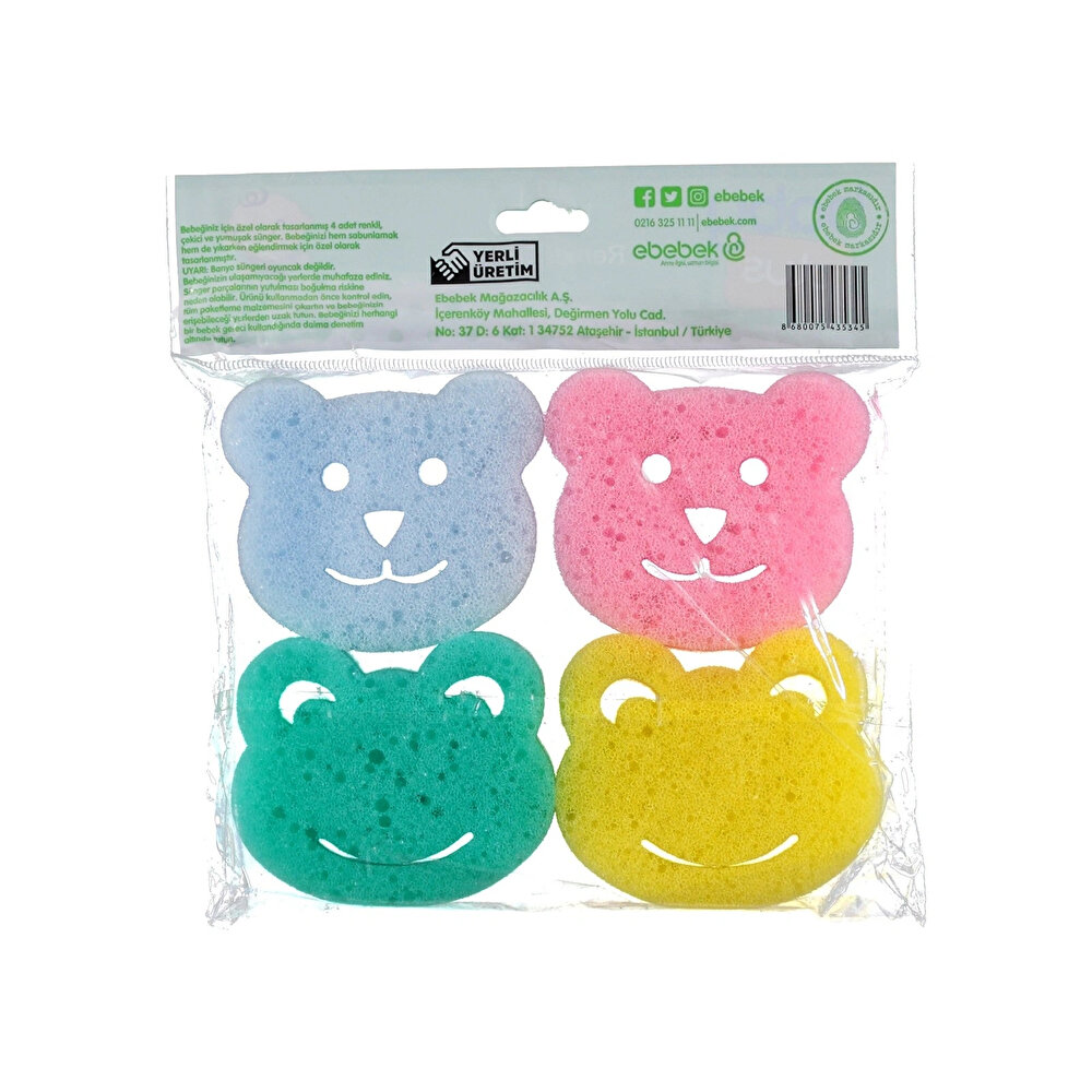 Bebek Banyo Süngeri 4 adet