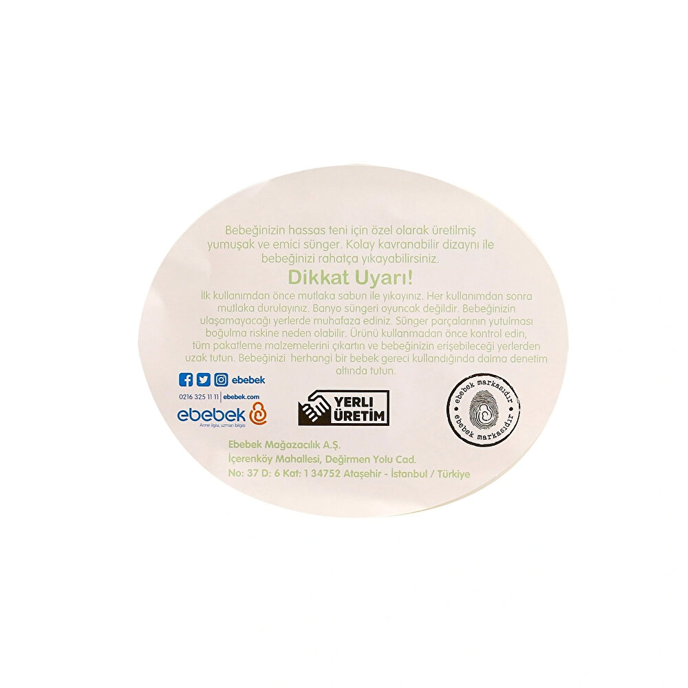 Bebek Banyo Süngeri