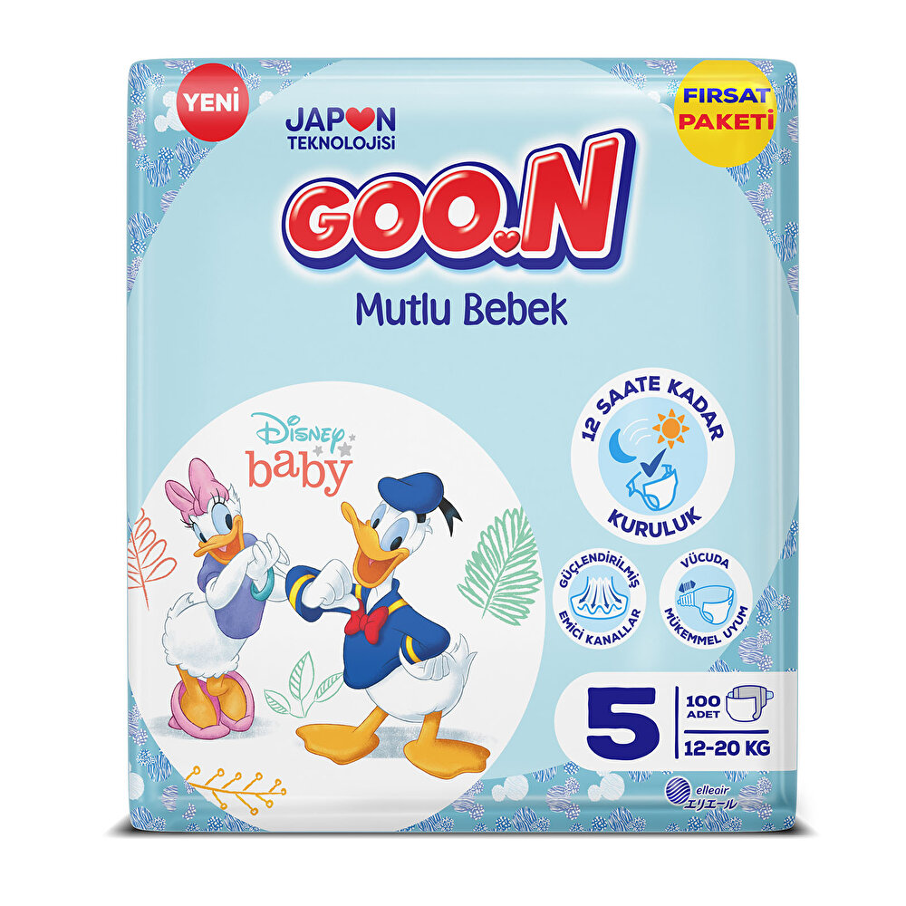 Bebek Bezi Mutlu Bebek 5 Beden Fırsat Paketi 100 Adet 12-20 kg