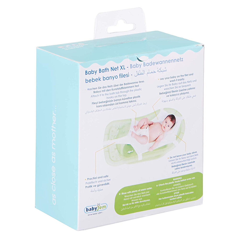 Bebek Havlu Banyo Filesi Büyük XL Beyaz