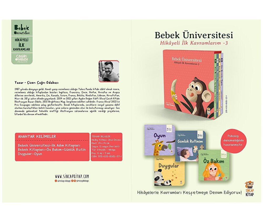 Bebek Üniversitesi 3-Hikayeli İlk Kavramlarım Set (4 Kitap)