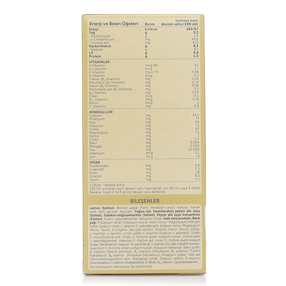 2 Devam Sütü 800 gr 6-12 Ay