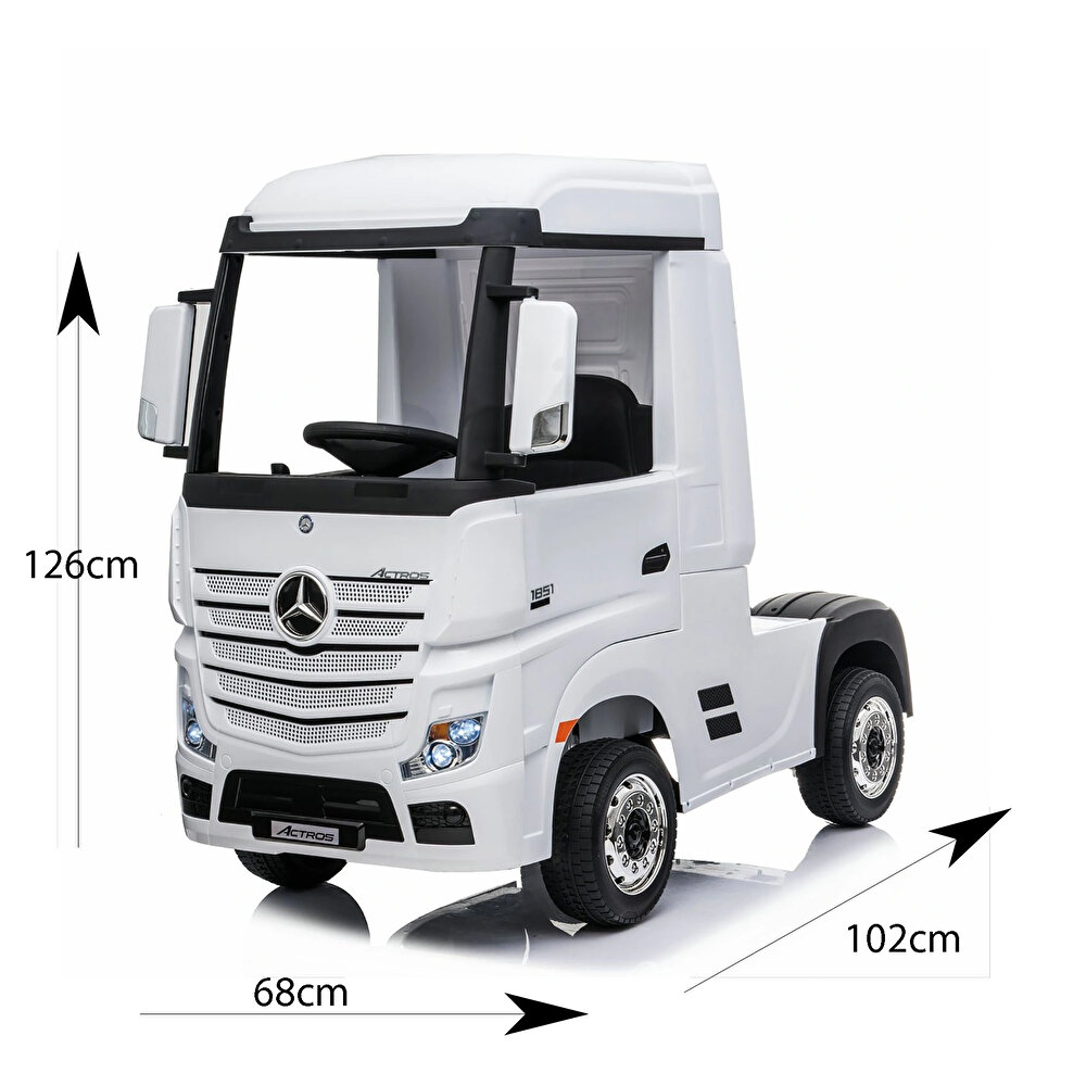 Benz Tır 12 V Akülü Araba 4*2 Beyaz