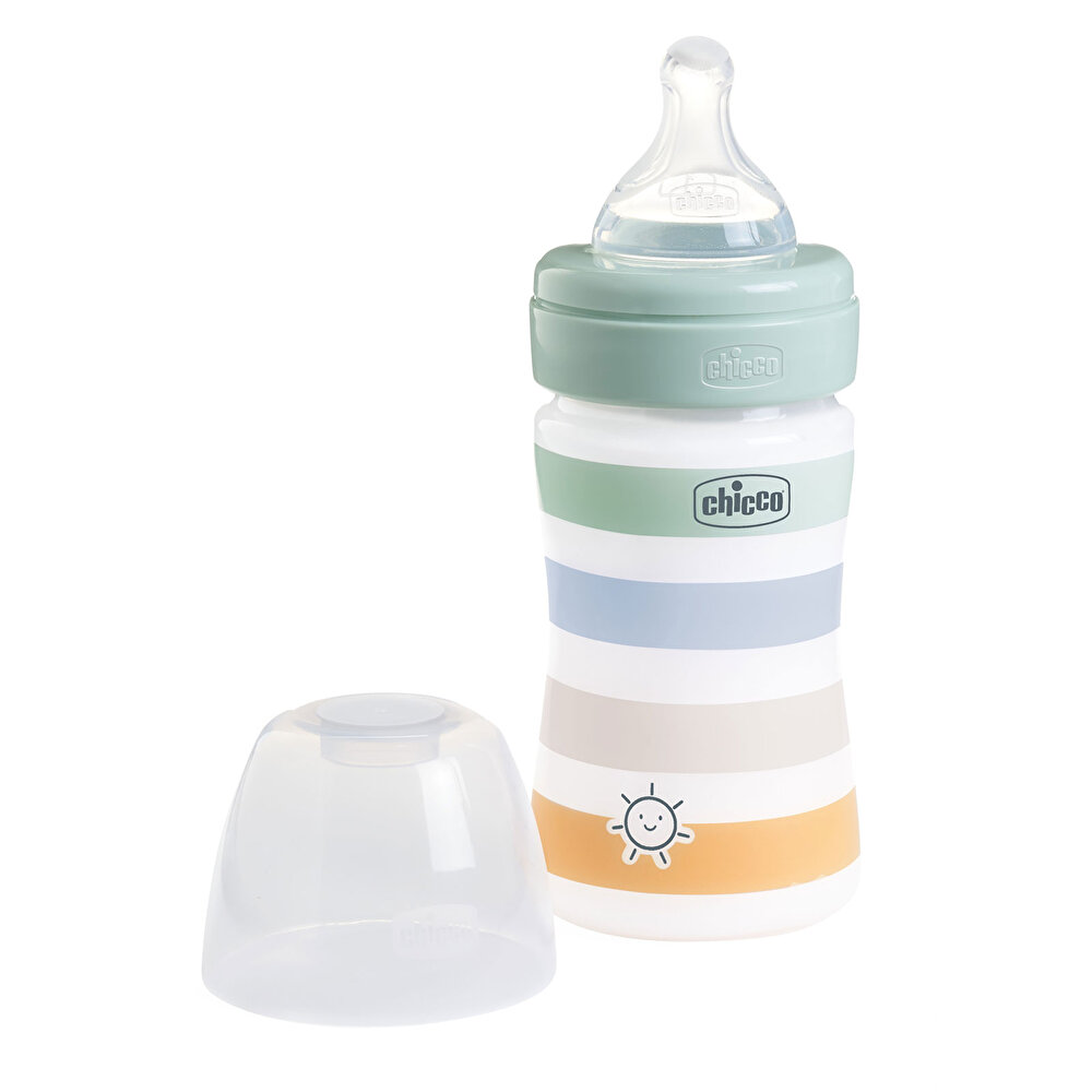 Wellbeing Yavaş Akış Mavi PP Biberon 150 ml 0+ Ay