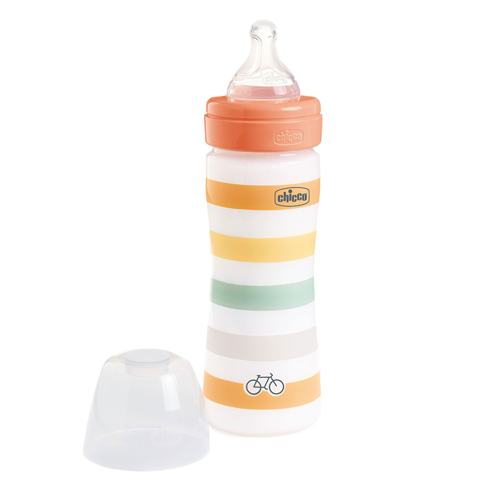 Wellbeing Orta Akış Gri PP Biberon 250 ml 2+ Ay