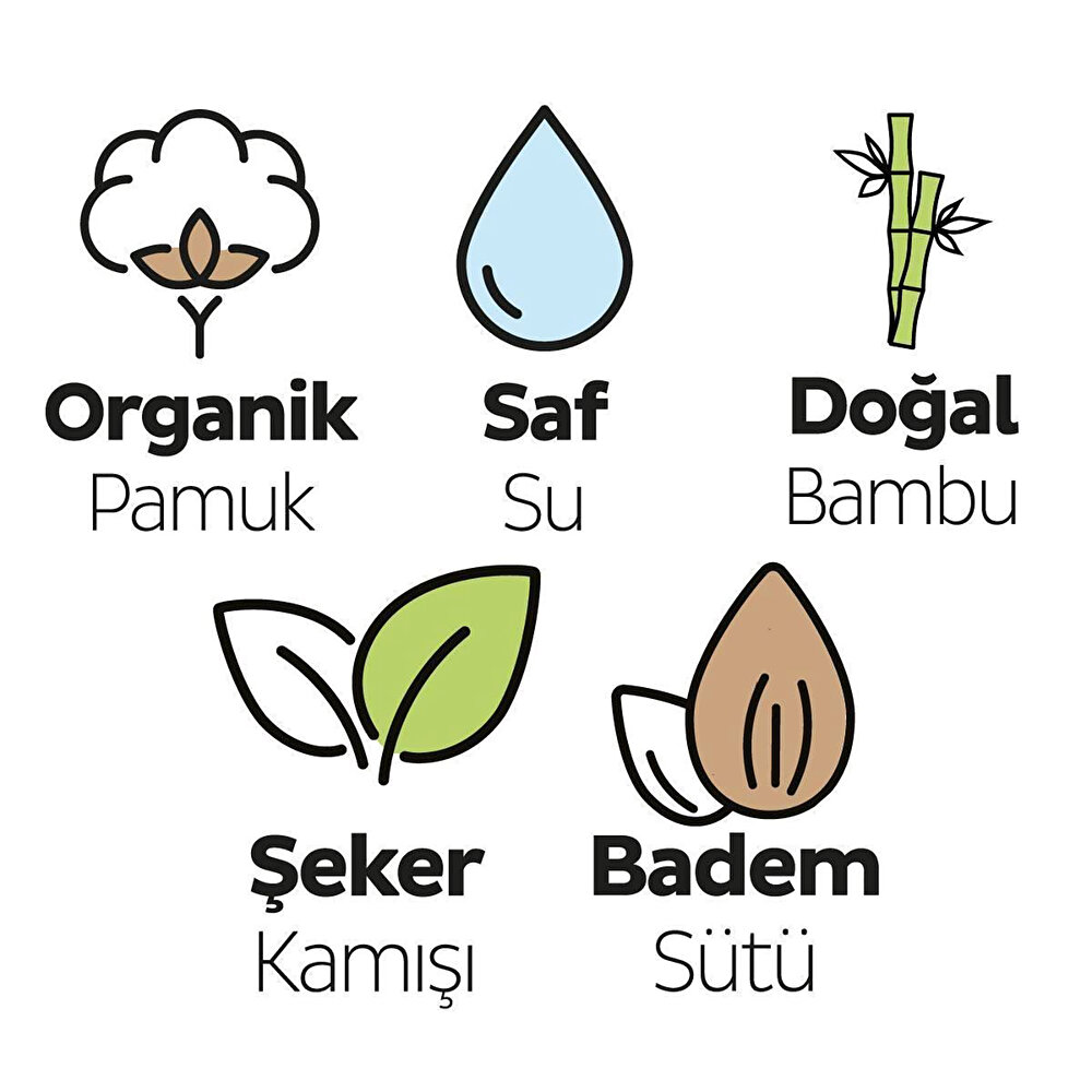 Yenidoğan Bio Natural 3X40 Islak Mendil