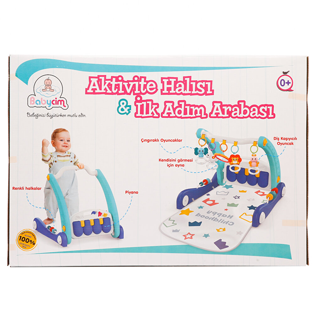 Aktivite Halısı & İlk Adım Arabası - Mavi