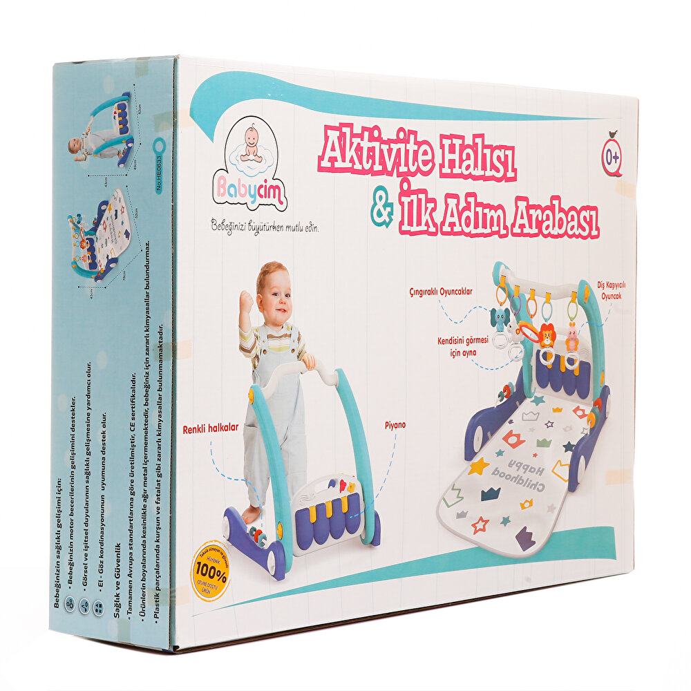 Aktivite Halısı & İlk Adım Arabası - Mavi