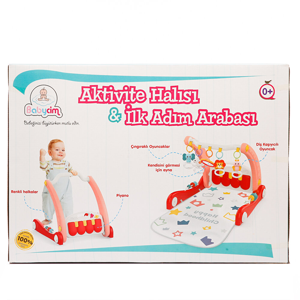 Aktivite Halısı & İlk Adım Arabası - Pembe