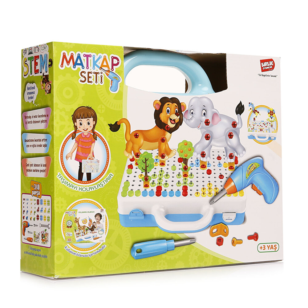 Eğitici Matkap Seti-Hayvanlar 3D Stem