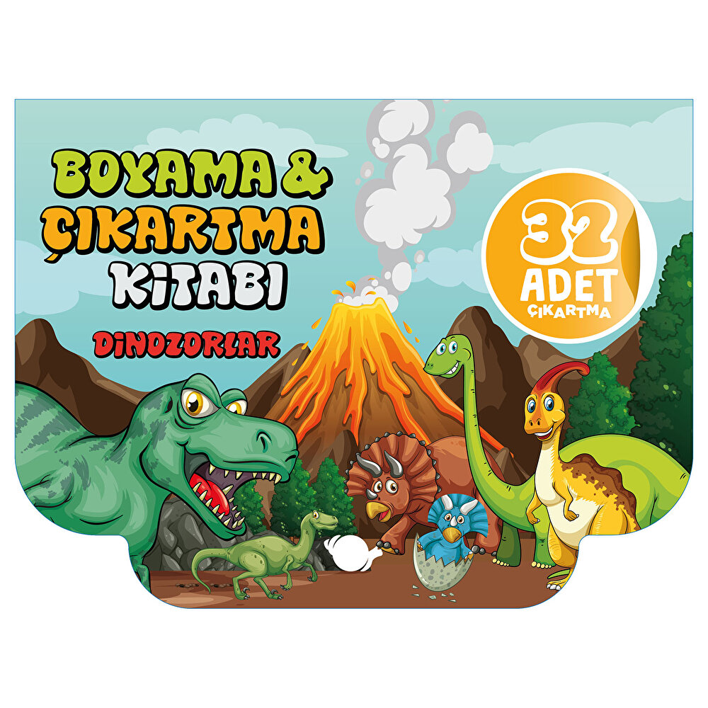 Boyama Çıkartma Kitabı Dinozorlar 32 Çıkartma