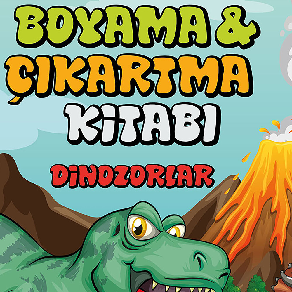 Boyama Çıkartma Kitabı Dinozorlar 32 Çıkartma