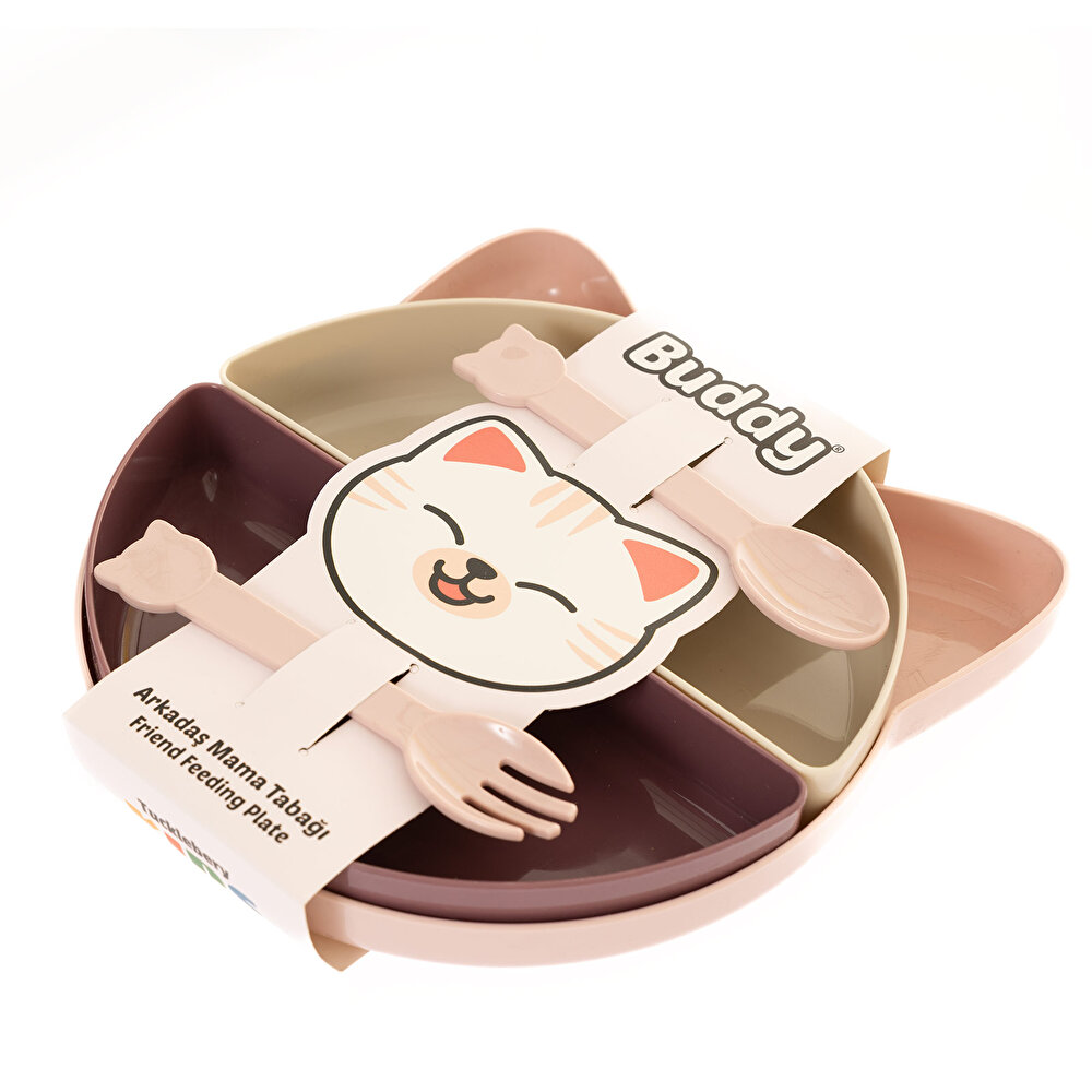 Buddy Mama Tabağı - 7 Parça Pembe-Mor-Beyaz